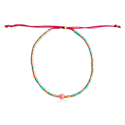 Mileez Hand Beaded Adjustable Bracelet