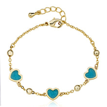 14k Gold Plated LMTS Heart Chain Bracelet