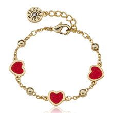 14k Gold Plated LMTS Heart Chain Bracelet