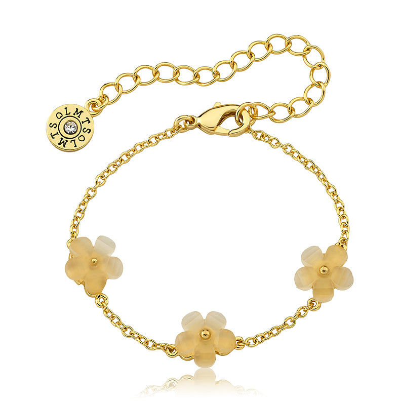 Frosted Flowers Station Bracelet