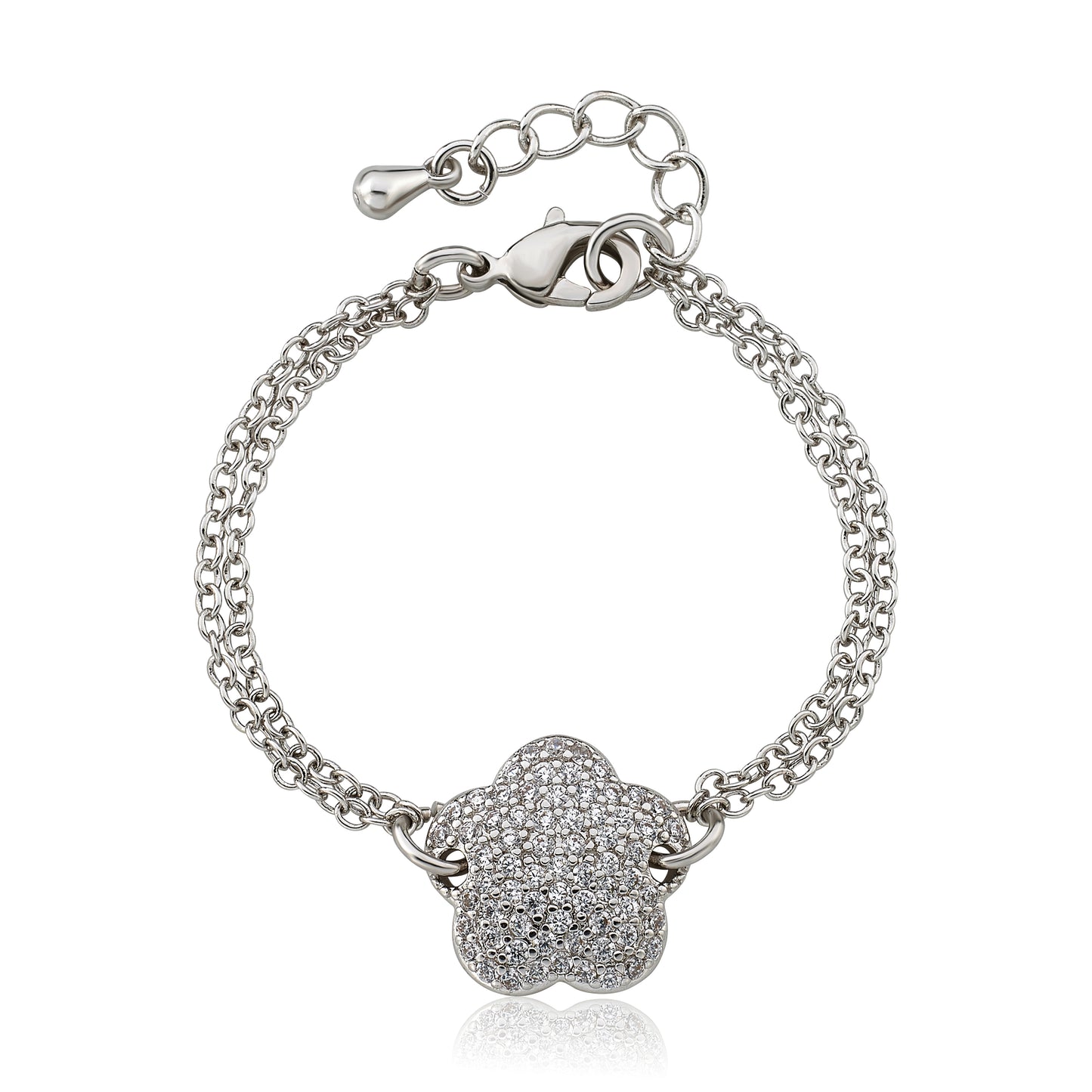 Pave Flower Bracelet