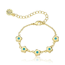 LMTS Classic! 14K Gold Plated Flower Bracelet with CZs