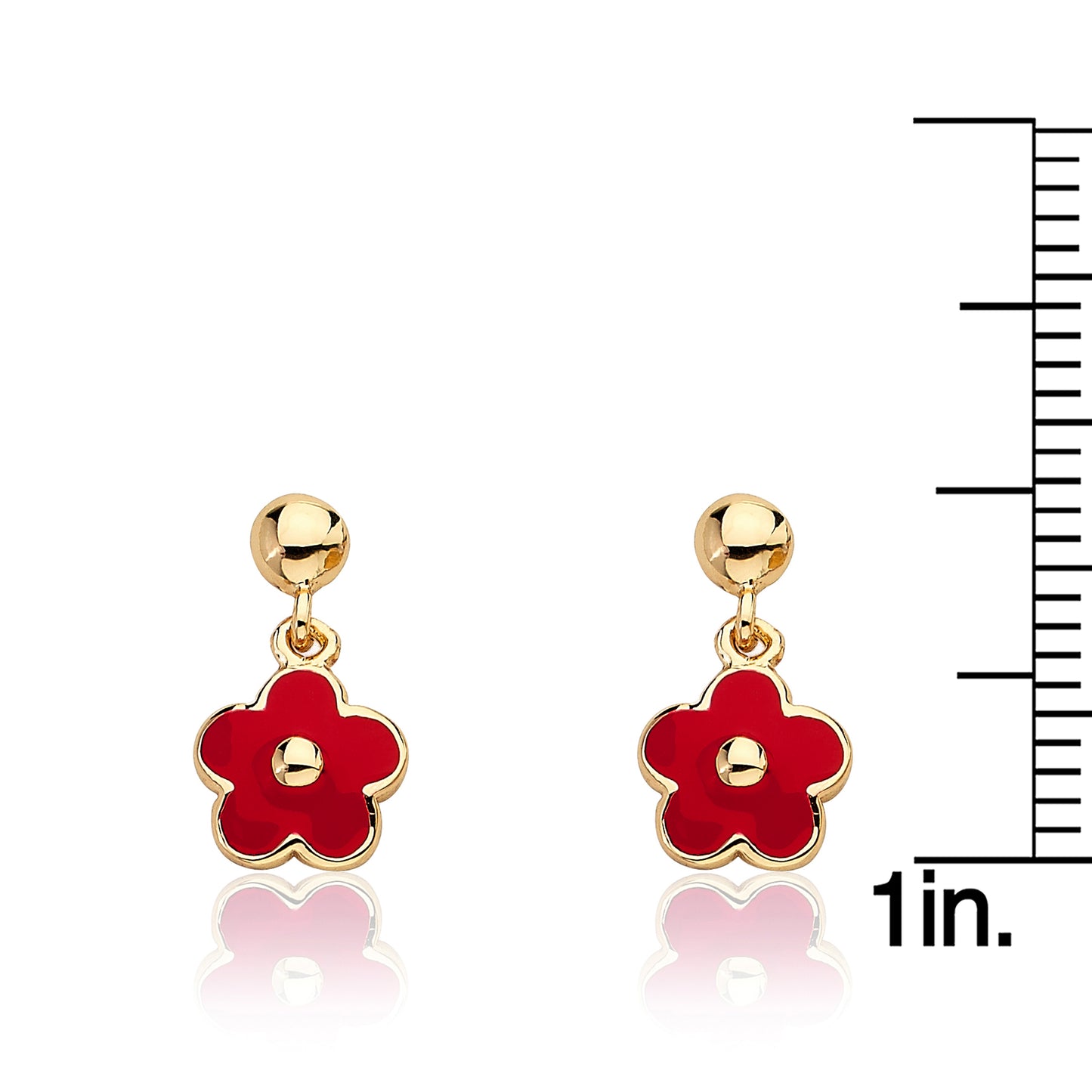 Enamel Flower Earring