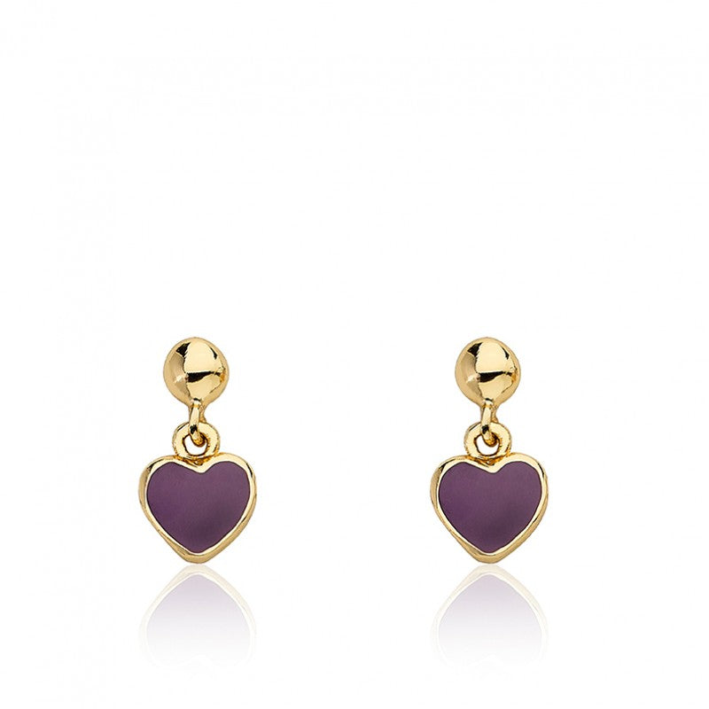 Enamel Heart Dangle Earring