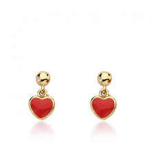 Enamel Heart Dangle Earring