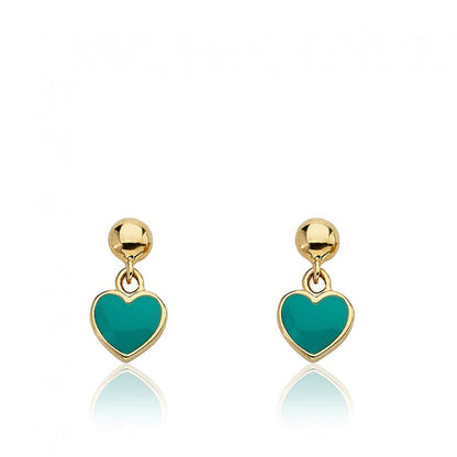 Enamel Heart Dangle Earring