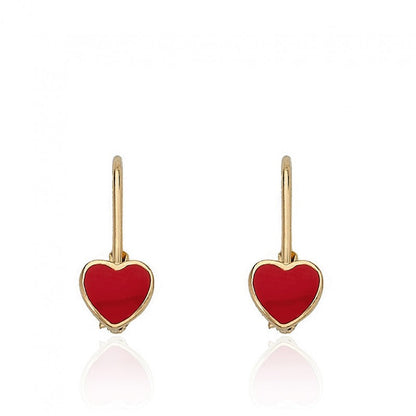 Enamel Heart Earring