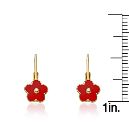 Enamel Flower Earring