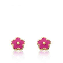 Enamel Flower Stud Earring