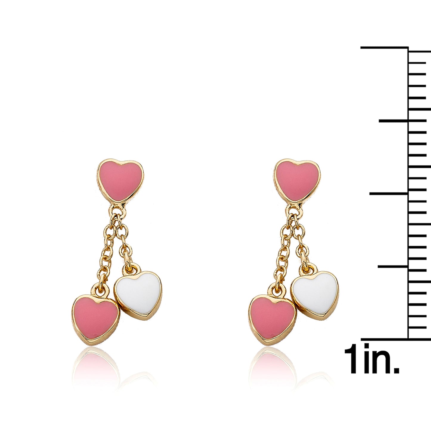 Enamel Heart Dangle Earring