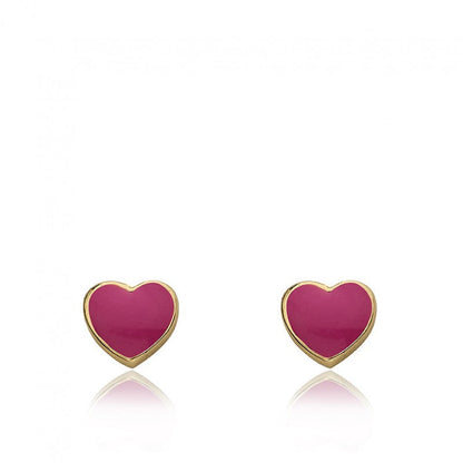 Enamel Heart Stud Earring