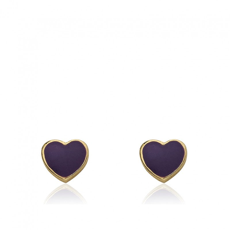 Enamel Heart Stud Earring