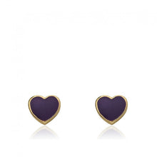 Enamel Heart Stud Earring