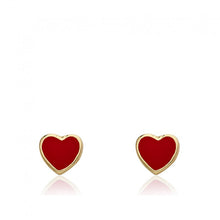 Enamel Heart Stud Earring