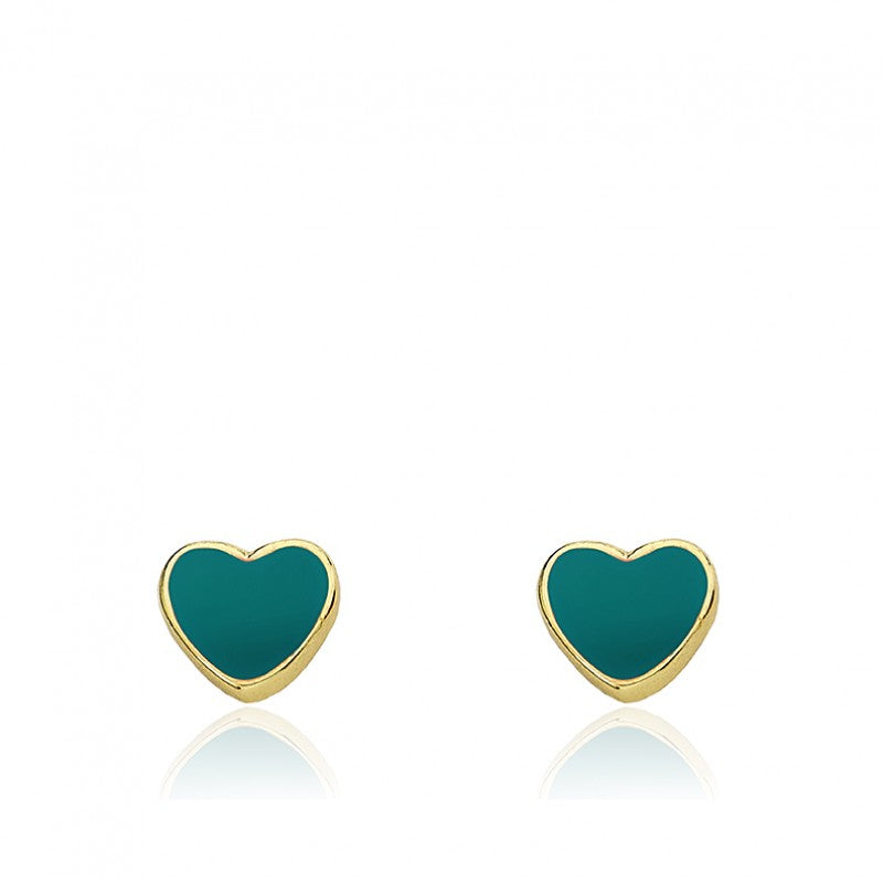 Enamel Heart Stud Earring