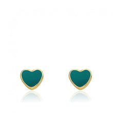 Enamel Heart Stud Earring