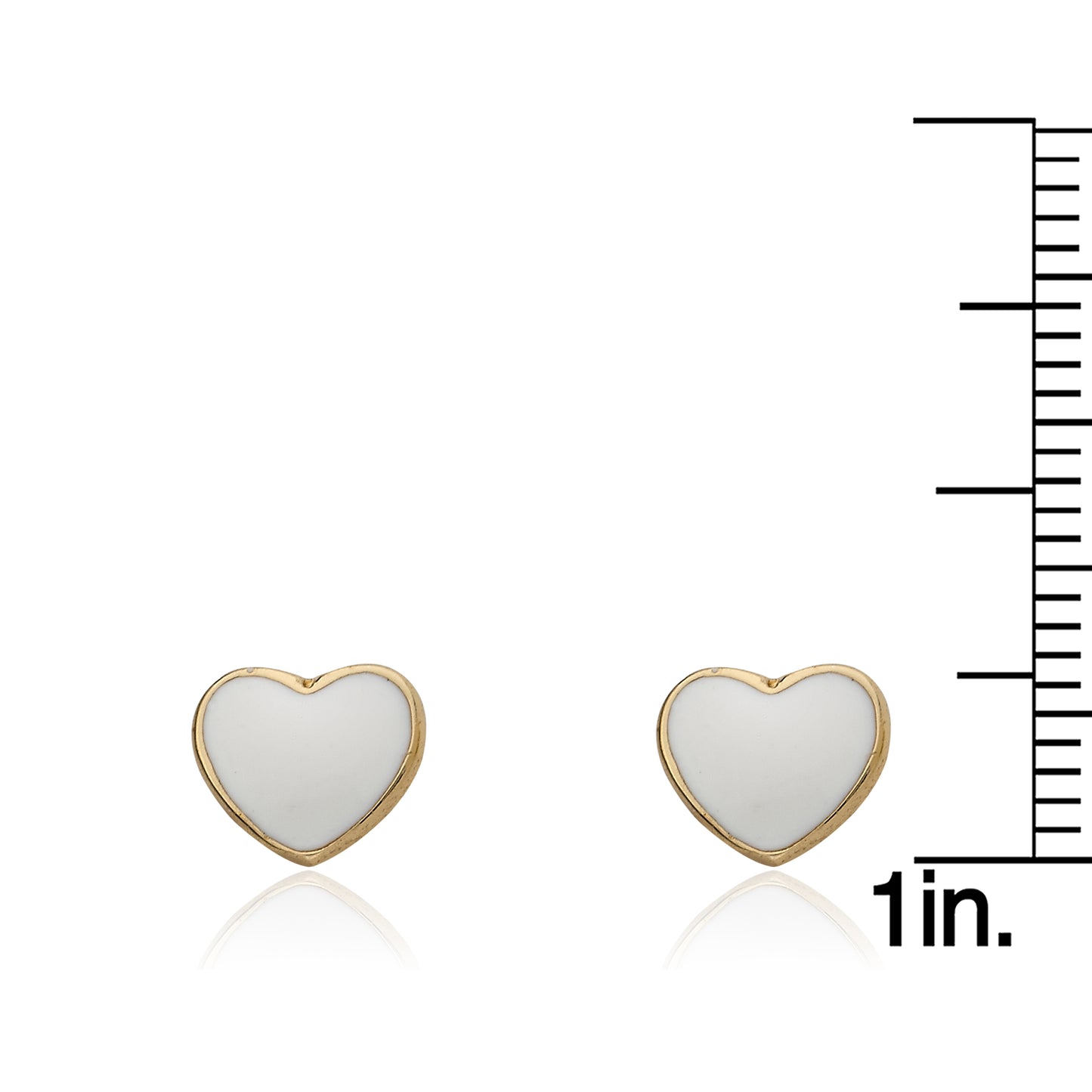 Enamel Heart Stud Earring