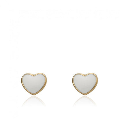 Enamel Heart Stud Earring