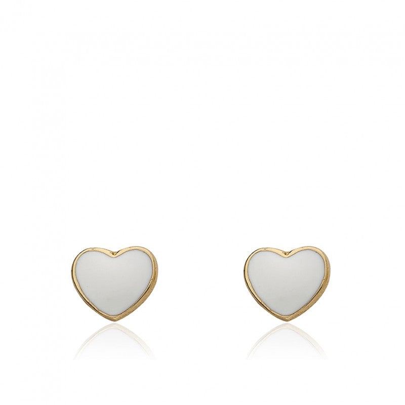 Enamel Heart Stud Earring