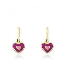 Enamel Double Love Earring