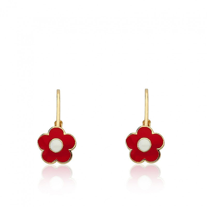 Enamel Flower Earring