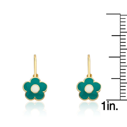 Enamel Flower Earring