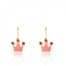 Enamel Crown Earring