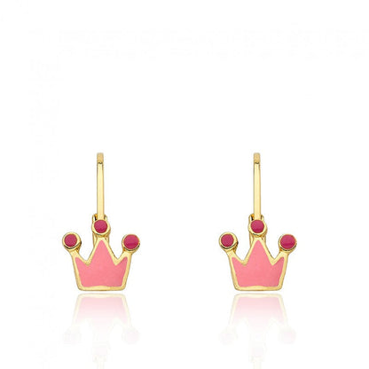 Enamel Crown Earring