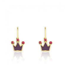 Enamel Crown Earring