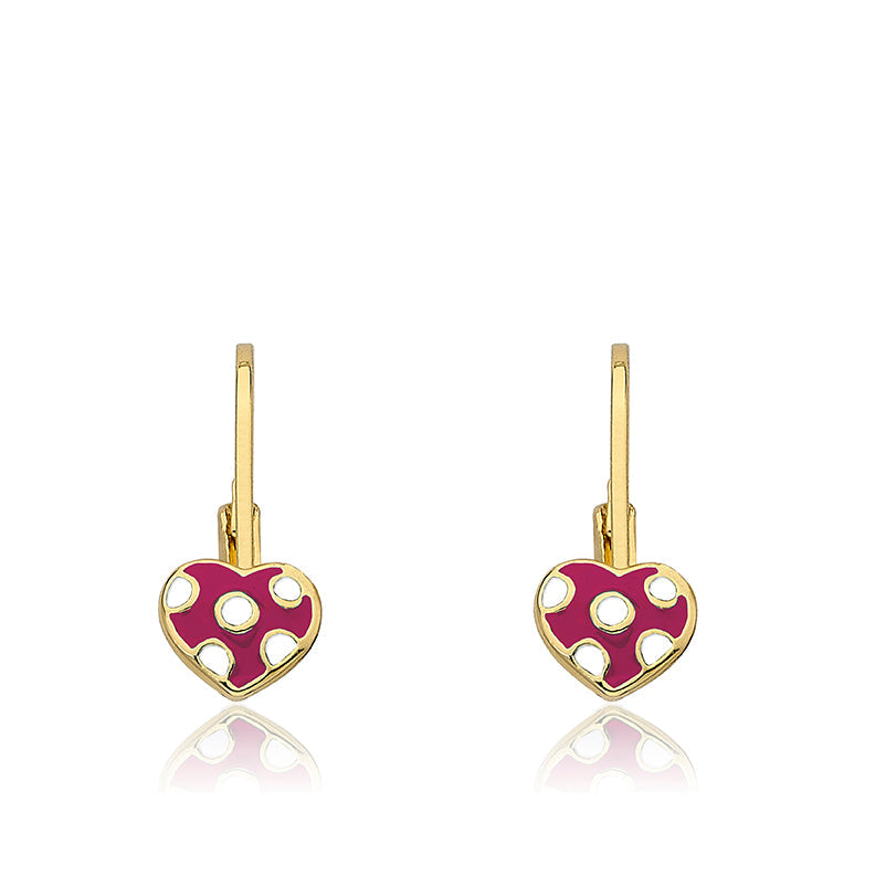 Polka Dot Heart Earring