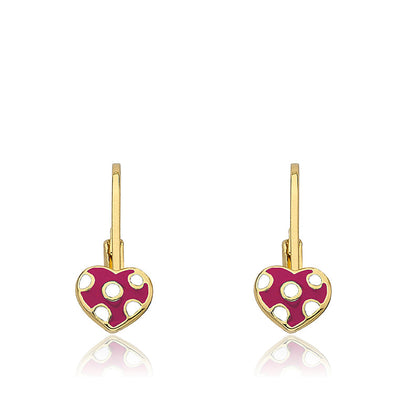 Polka Dot Heart Earring