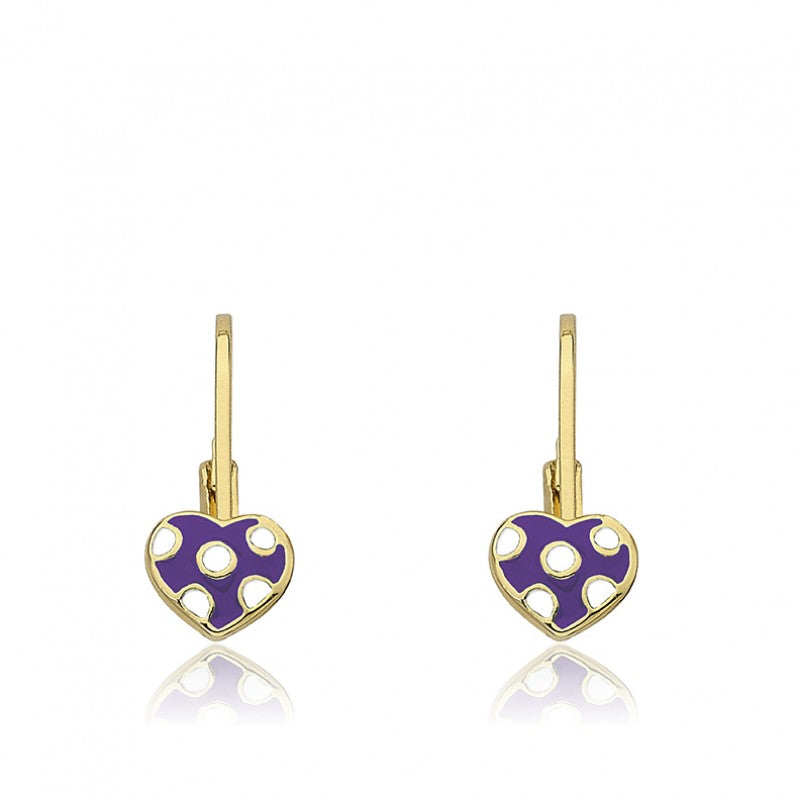 Polka Dot Heart Earring