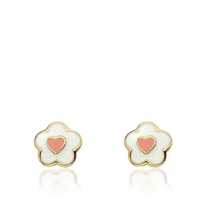 Flower & Heart Stud Earring