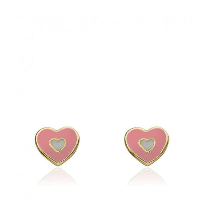 Enamel Heart Stud Earring