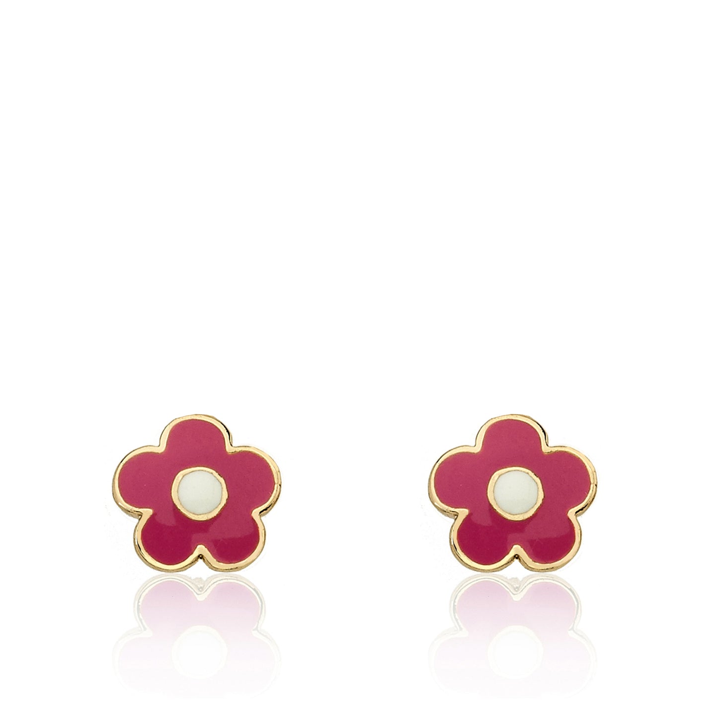 Enamel Flower Stud Earring