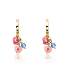 Cluster Dangle Heart Earring