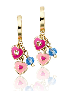 Cluster Dangle Heart Earring