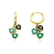 Heart Cluster Dangle Earring