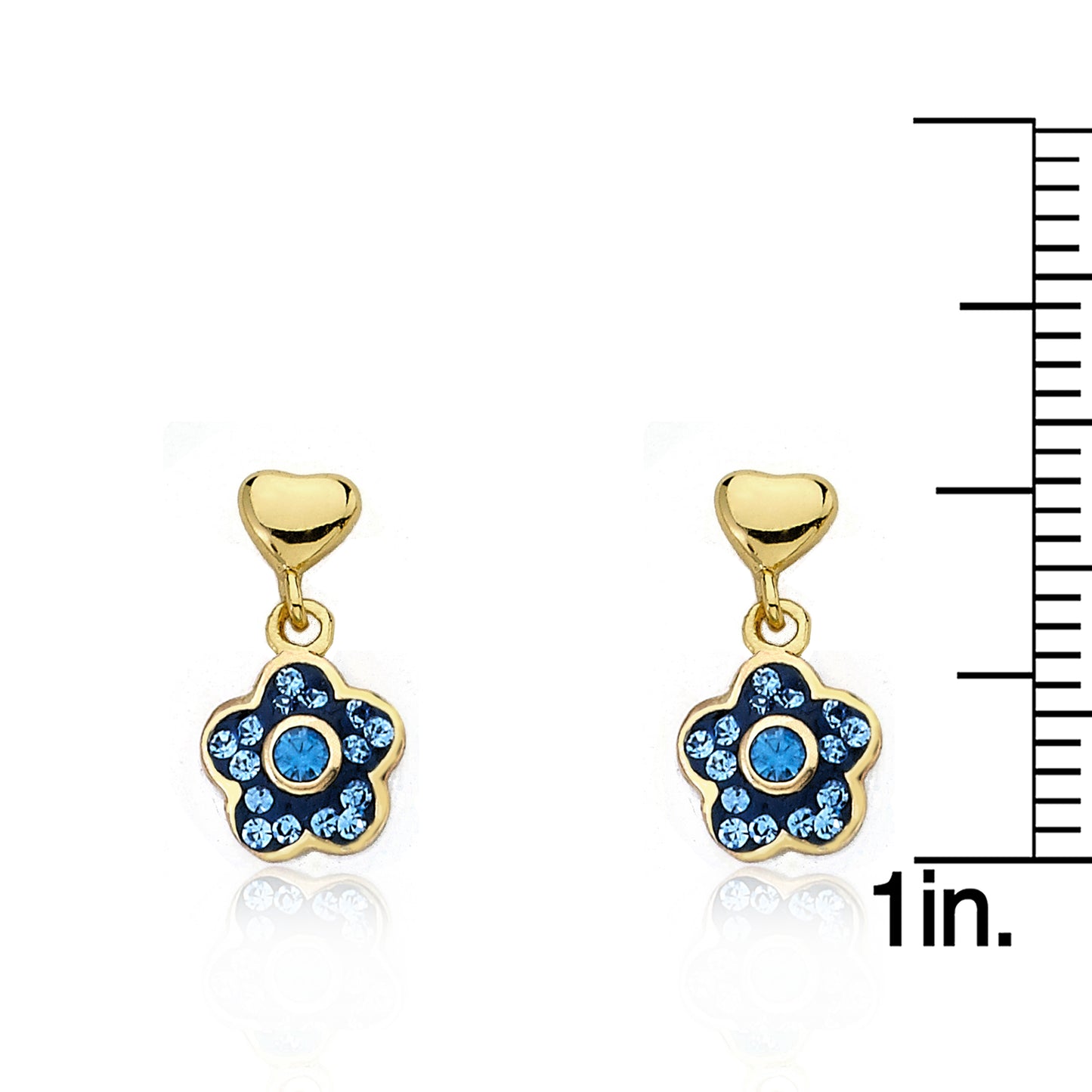 Crystal Flower Dangle Earrings