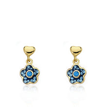 Crystal Flower Dangle Earrings