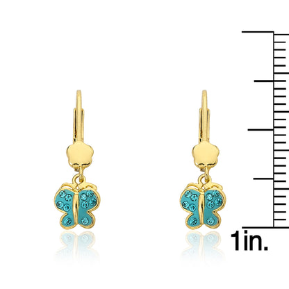 Crystal Butterfly Dangle Earring