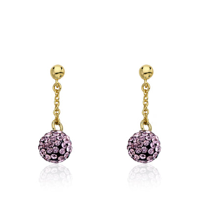 Crystal Ball Chain Earring