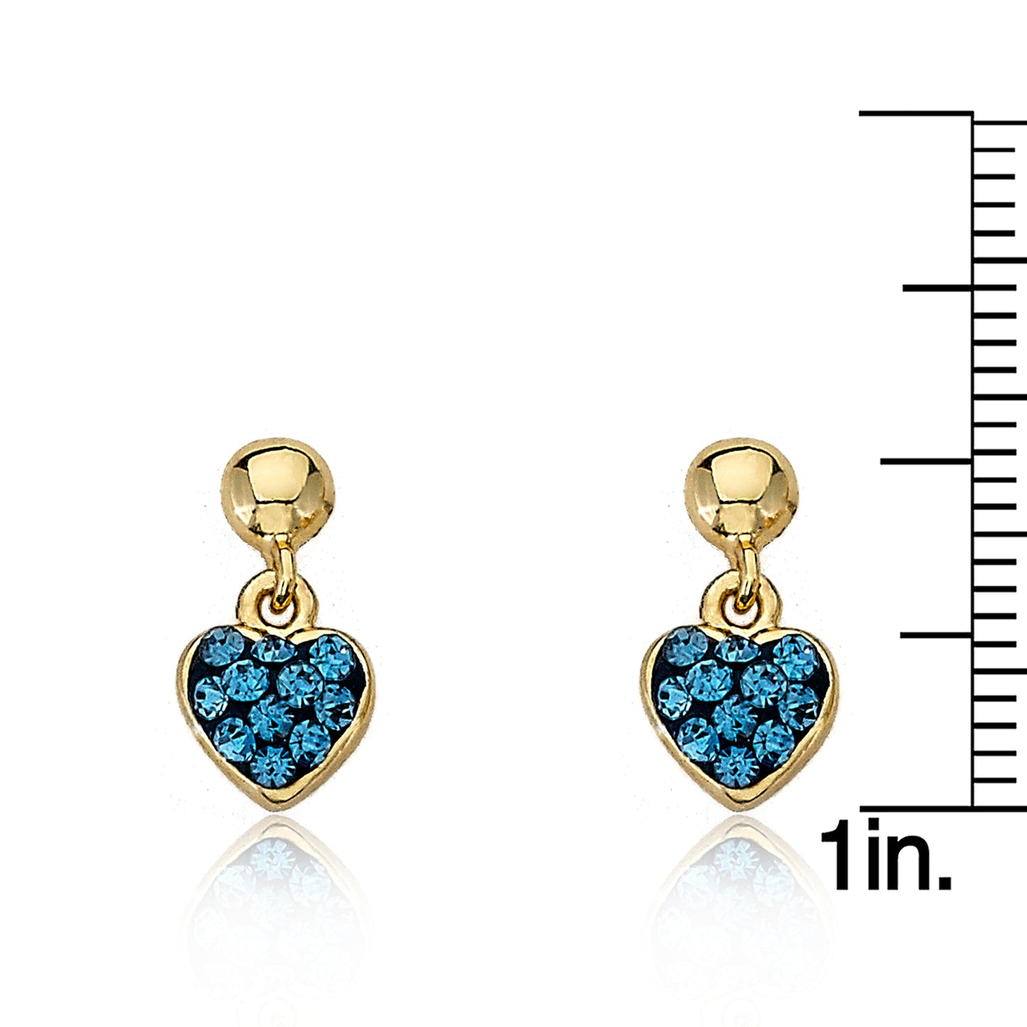 Crystal Dangle Heart Earring