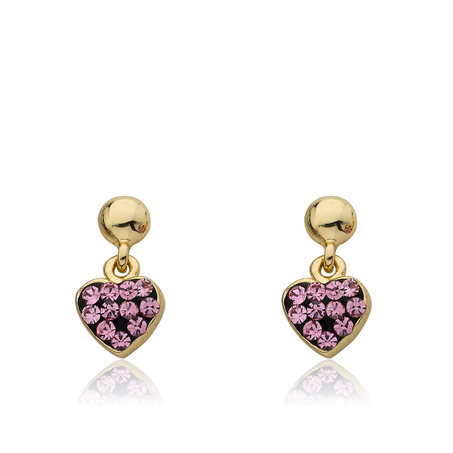 Crystal Dangle Heart Earring