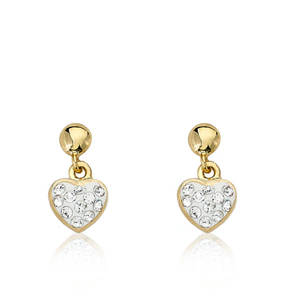 Crystal Dangle Heart Earring