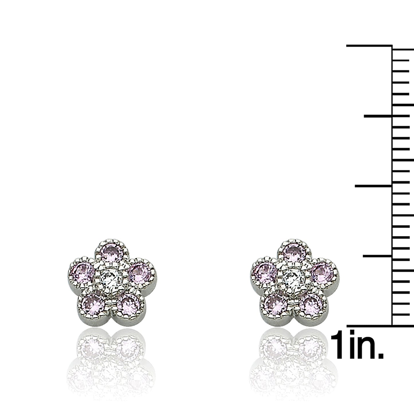 Cz Flower Stud Earring