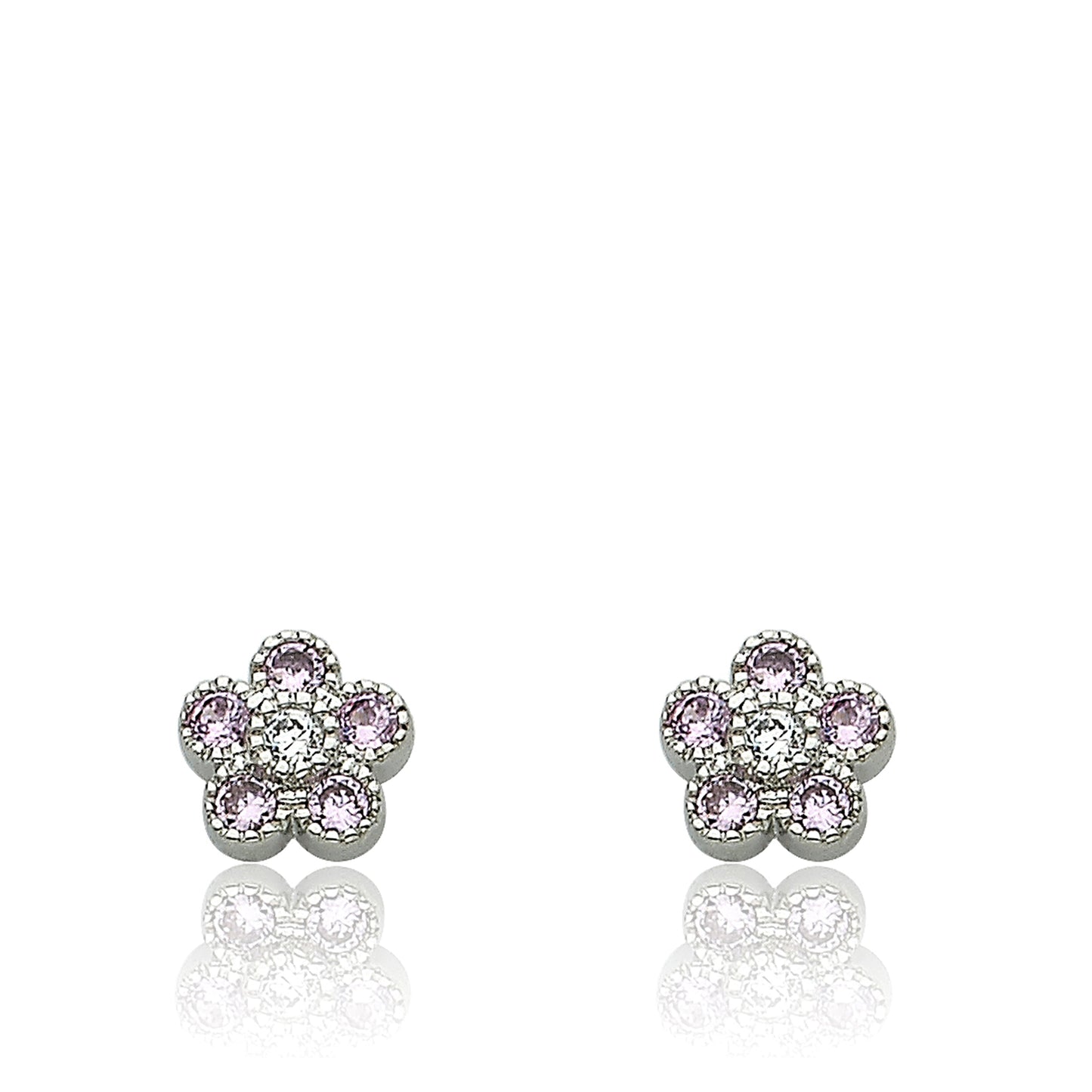 Cz Flower Stud Earring