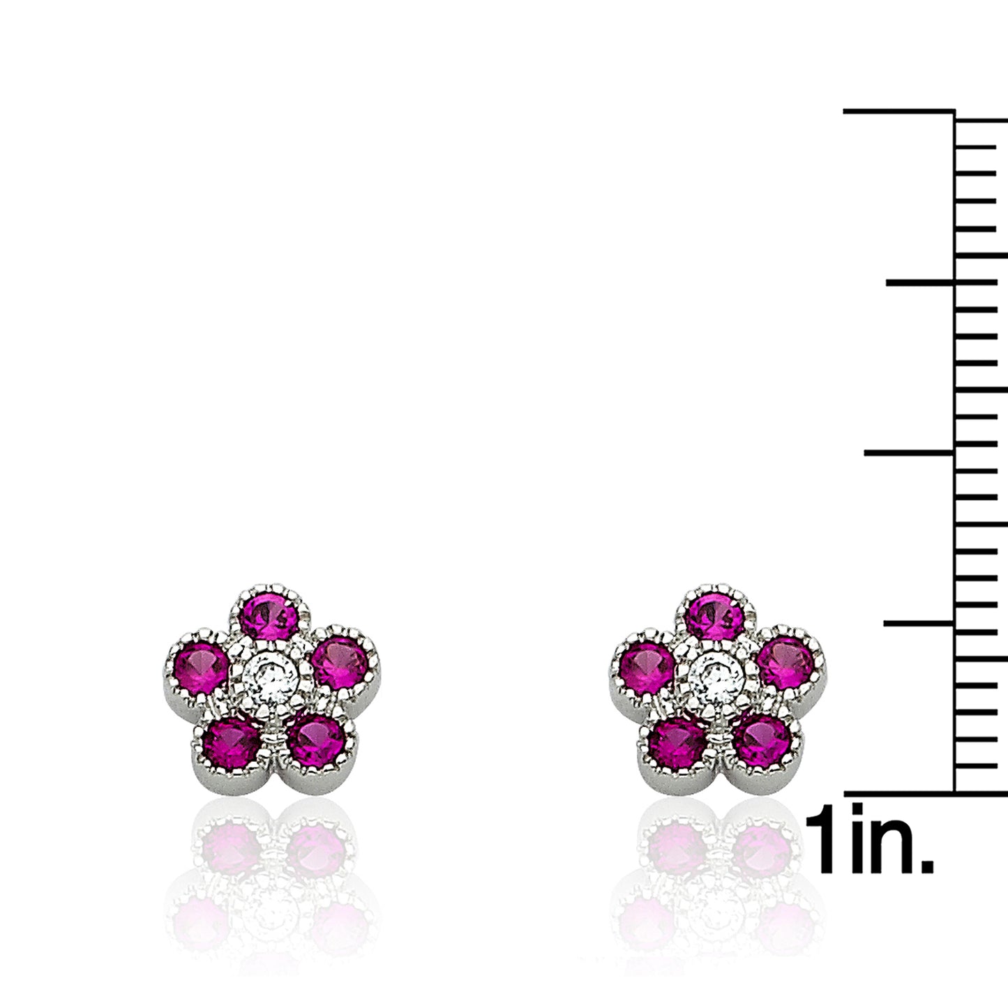 Cz Flower Stud Earring