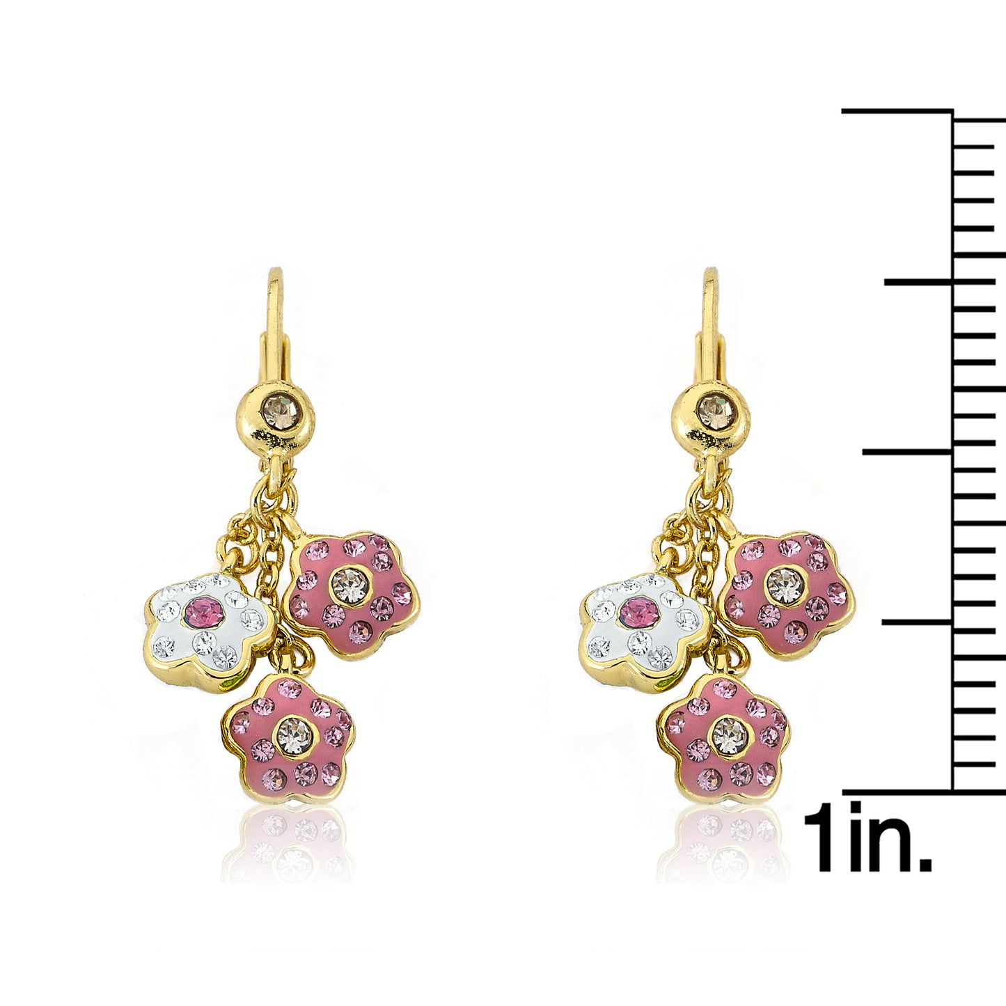 Crystal Flowers Dangle Earring