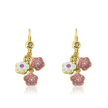 Crystal Flowers Dangle Earring